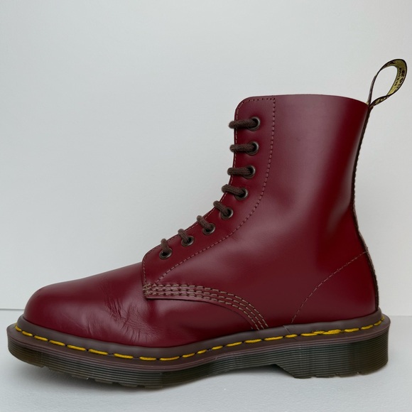 Dr. Martens Oxblood Red MIE Quilon Leather 1460 England Lace Up Boots UK 5 - Picture 6 of 16